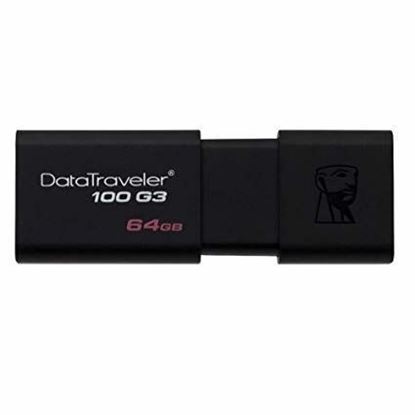 Memoria DataTraveler 100 G3 Kingston USB 3.0, 64GB, 100MB/s read, Negro