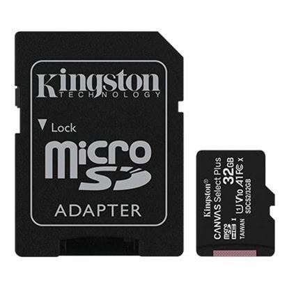 Memoria MicroSD Kingston Select Plus, 32GB, UHS-I, U1, V10, A1 + Adaptador SD