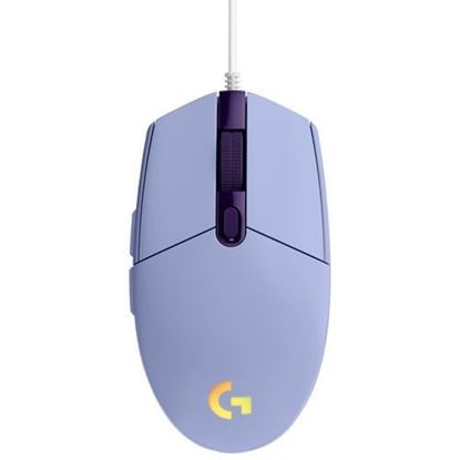 Mouse Logitech Alambrico Lightsync G203, USB, LIla