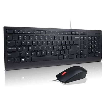Combo Teclado + Mouse Alámbrico Lenovo Esencial Negro