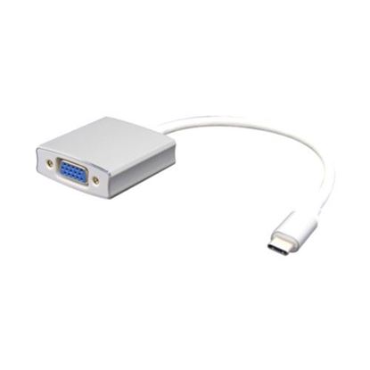 Convertidor Xue USB-C macho a VGA hembra, 1080p, PC and Mac, Blanco