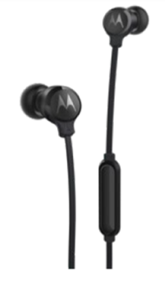 Audífono alámbrico Motorola Earbuds 3s, Plug 3.5mm, Negro