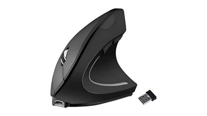 Mouse Vertical X-KIM Recargable con Sensor Óptico de 3600 dpi - Negro