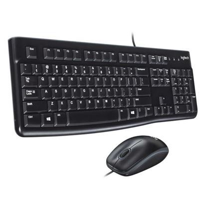 Combo Teclado y Mouse Logitech Alámbrico Mk120 USB