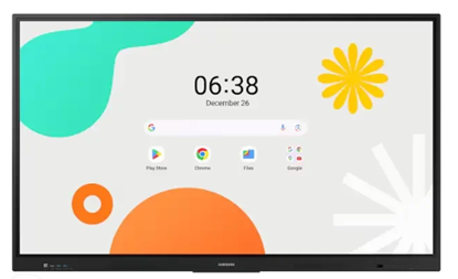 Pantalla Interactiva Samsung 65” 4K UHD Android 14 Touch IR 64GB HDMI USB Bluetooth