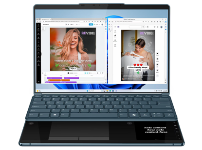 Portátil 2 en 1 Lenovo Yoga Book 9 Doble Pantalla OLED 13” 2.8K Intel Core Ultra 16GB RAM 1TB SSD