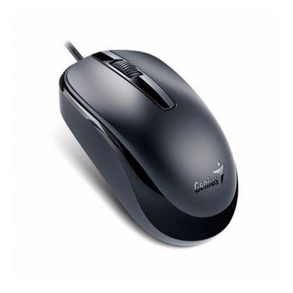 Mouse Genius DX-120 USB Alámbrico Negro 1000 DPI Ergonómico Compatible Windows y Mac