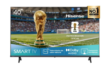 Televisor Hisense 40” Full HD Smart TV A4NV WiFi y Streaming