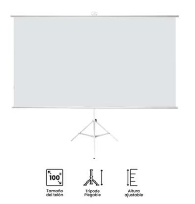 Telón Refletivo Retractil Manual VTA con Tripode de 100”